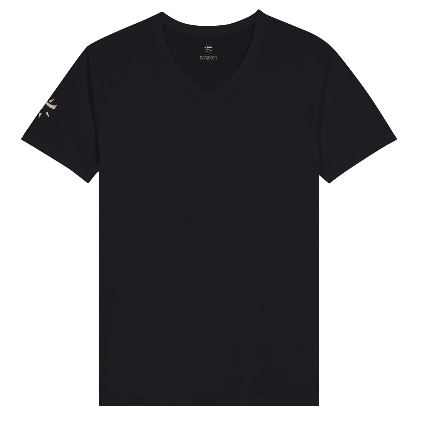 Dark gray unisex V-neck t-shirt, front view