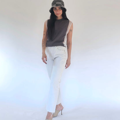 Canotta con inserti trasparenti in Cotone - Leandra