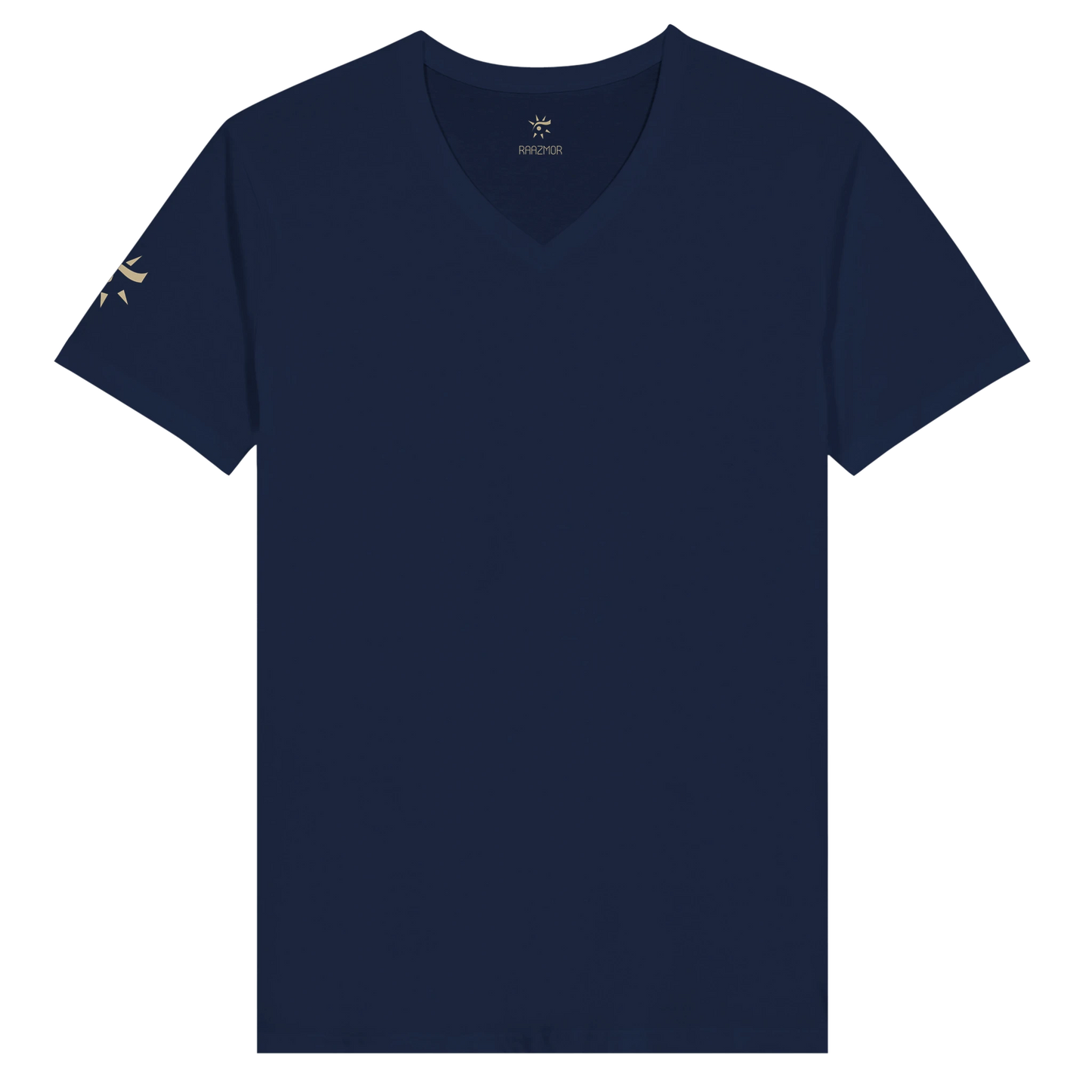 Navy unisex V-neck t-shirt, front view