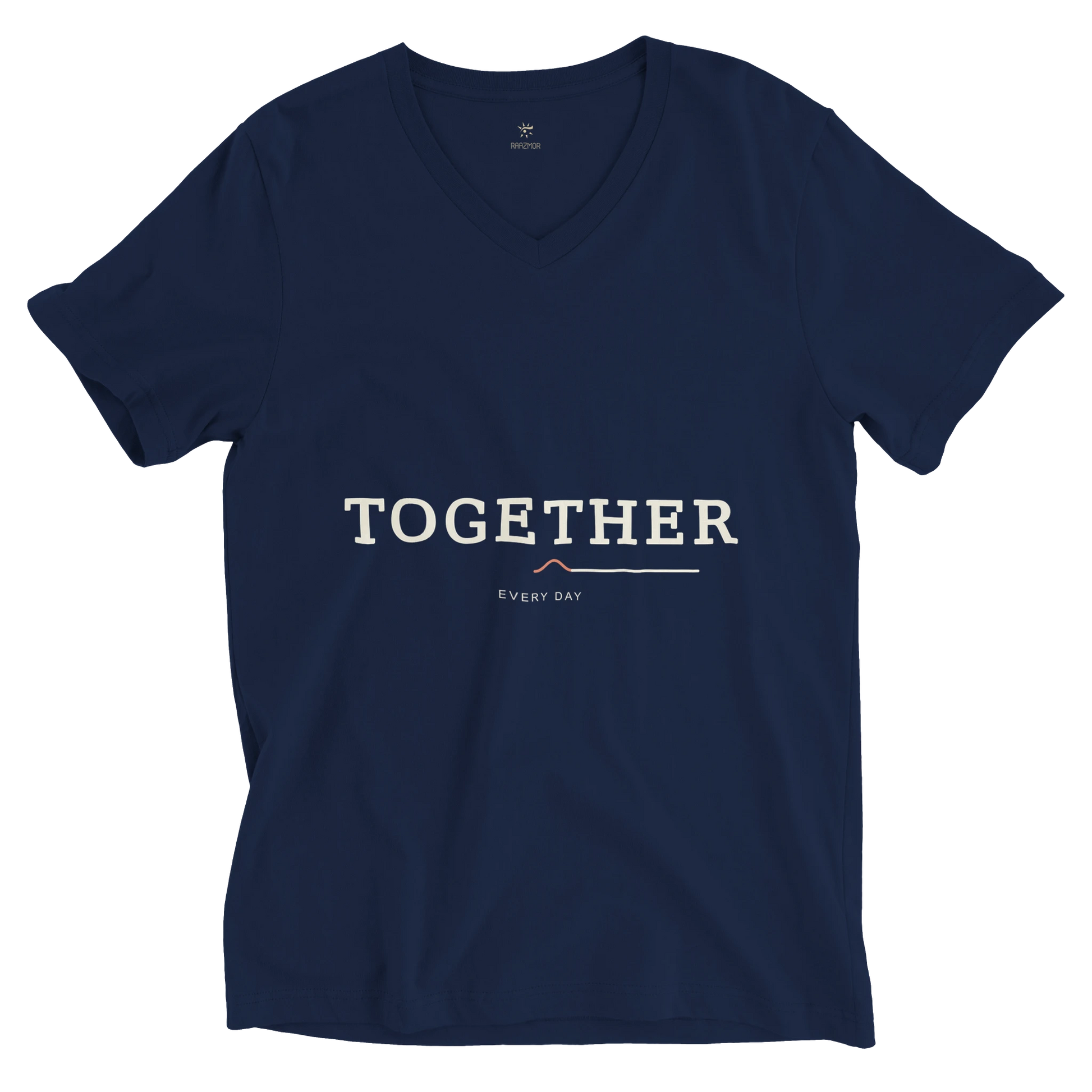 Together Tee Set Dark - V-Neck detail