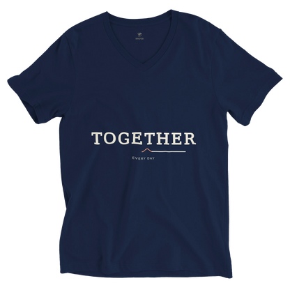 Together Tee Set Dark - V-Neck detail