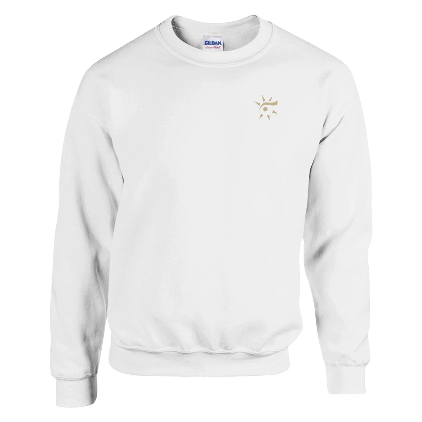 White unisex crewneck sweatshirt, front view