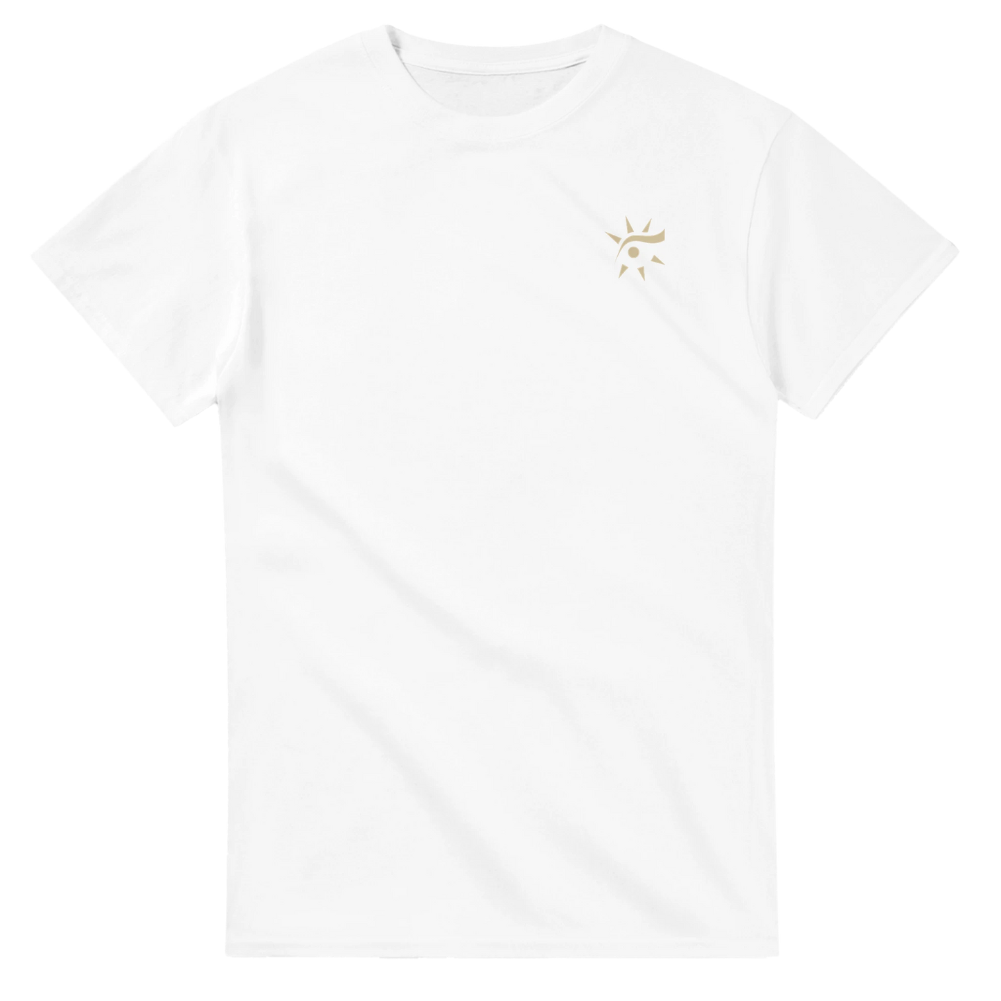 White heavyweight unisex crewneck t-shirt, front view
