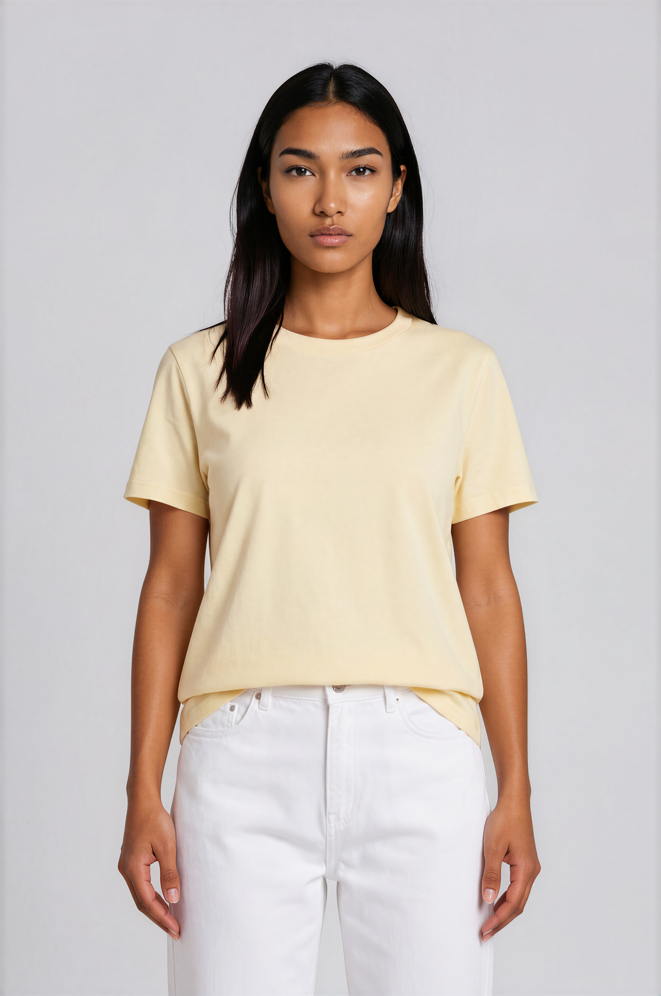 Camiseta Básica Premium de Algodón Orgánico - Manga Corta Mujer 004