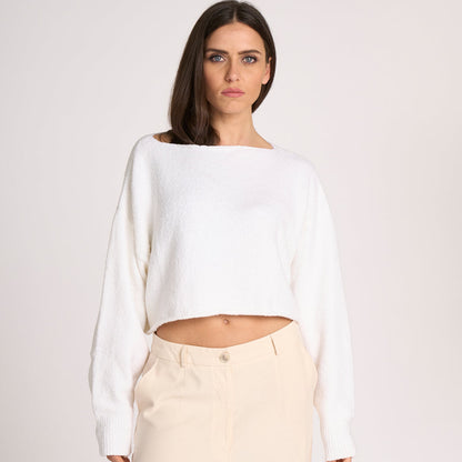 Maglione Crop con Scollo a Barca - Bio Gaga