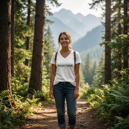 Together Tee Set Light - V-Neck detail