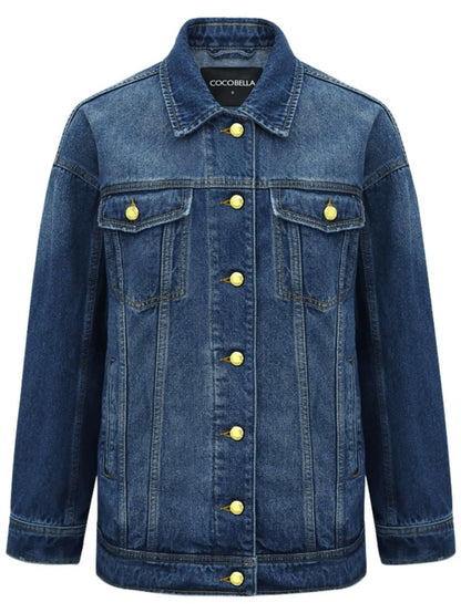 Oversized Blue Boyfriend Denim Jacket